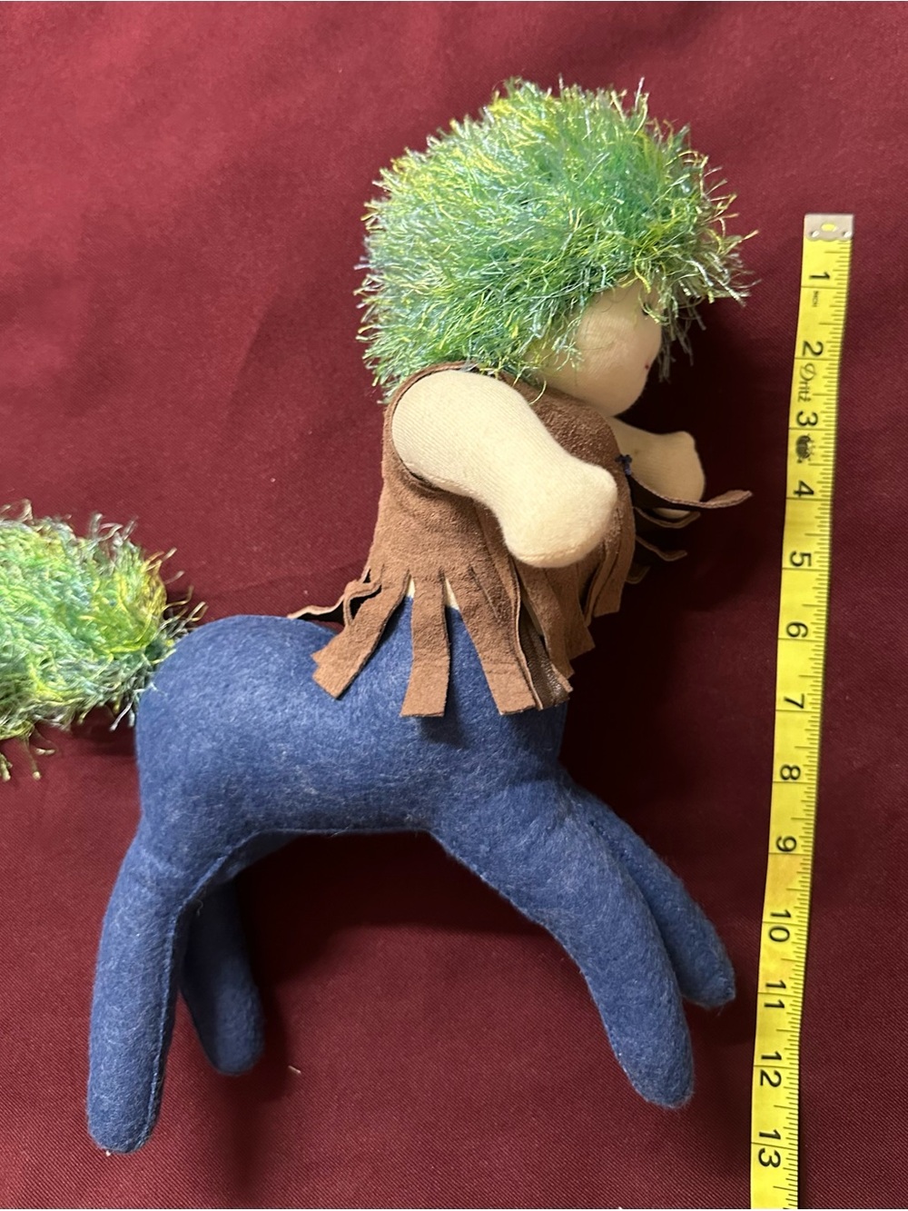Waldorf Centaur Fantasy Doll- cotton/wool NEW w/leather suede vest